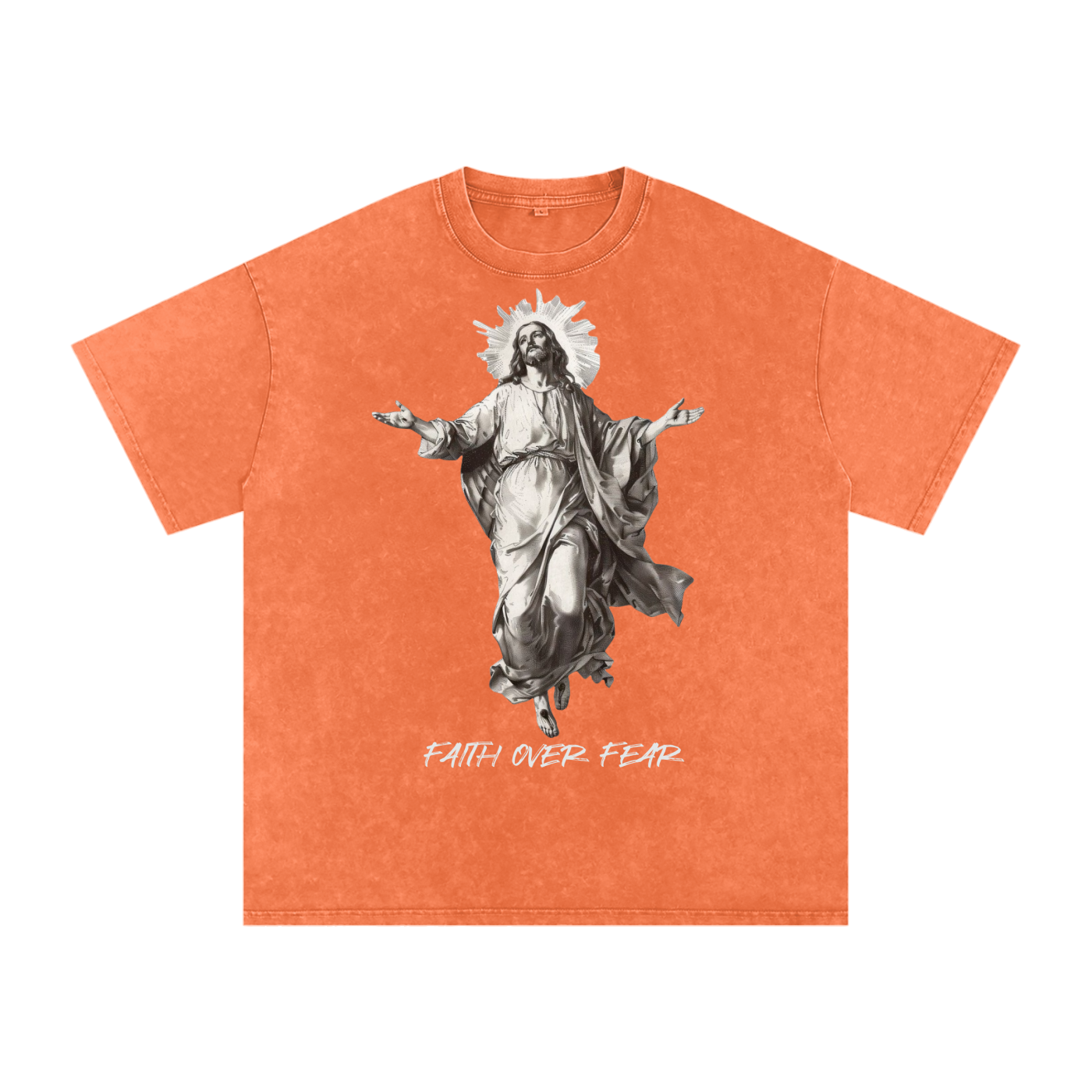 Snow Washed Oversized Cotton T-Shirt