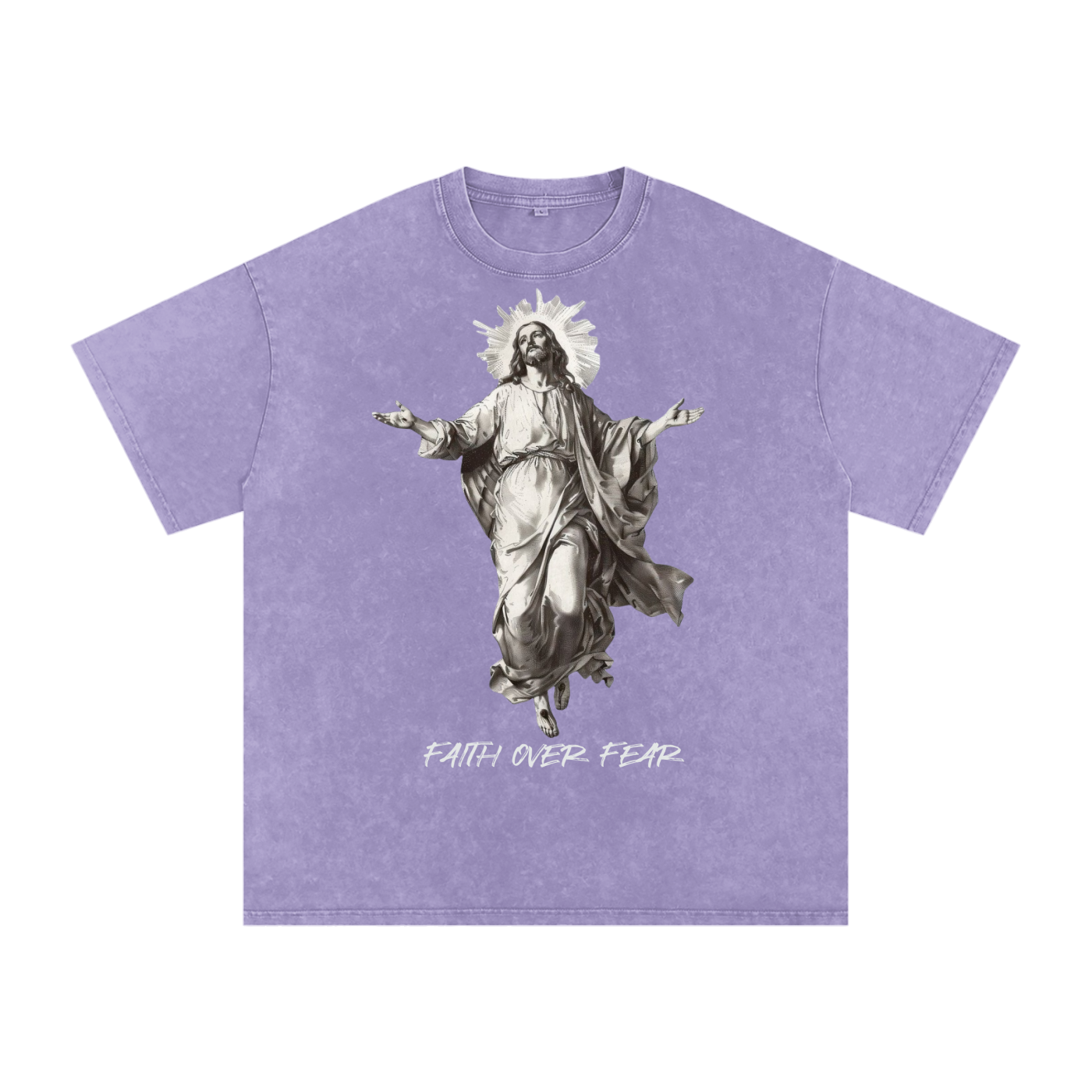 Snow Washed Oversized Cotton T-Shirt