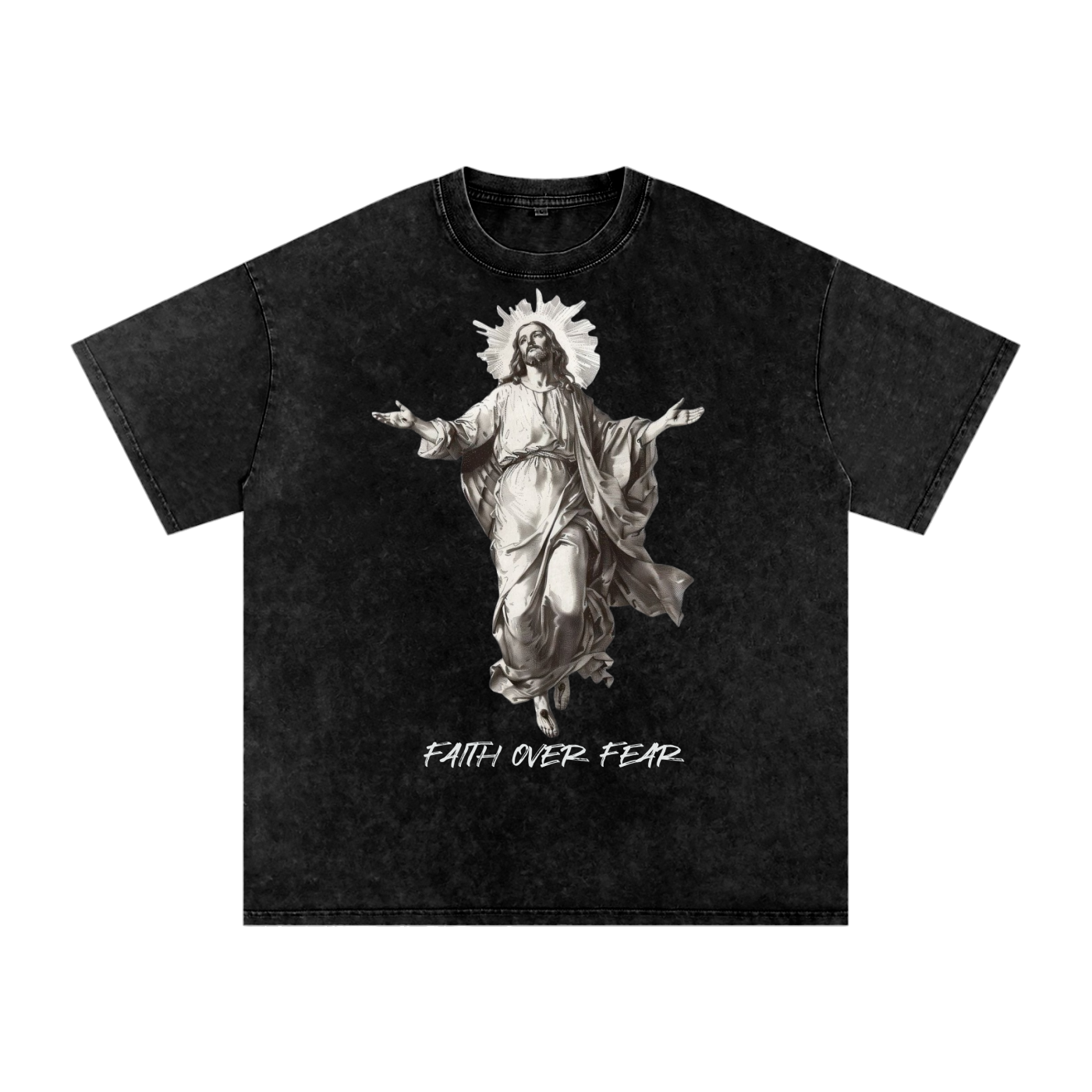 Snow Washed Oversized Cotton T-Shirt