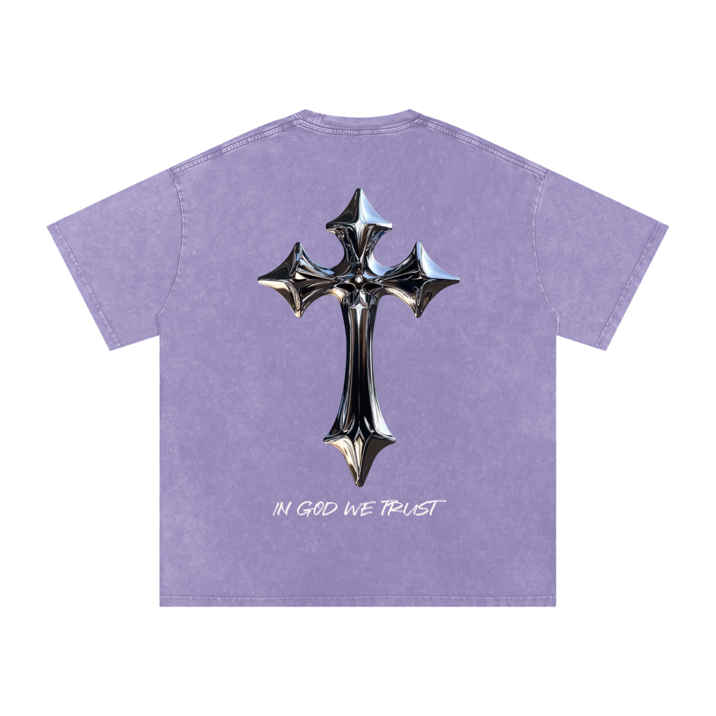 Snow Washed Oversized Cotton T-Shirt